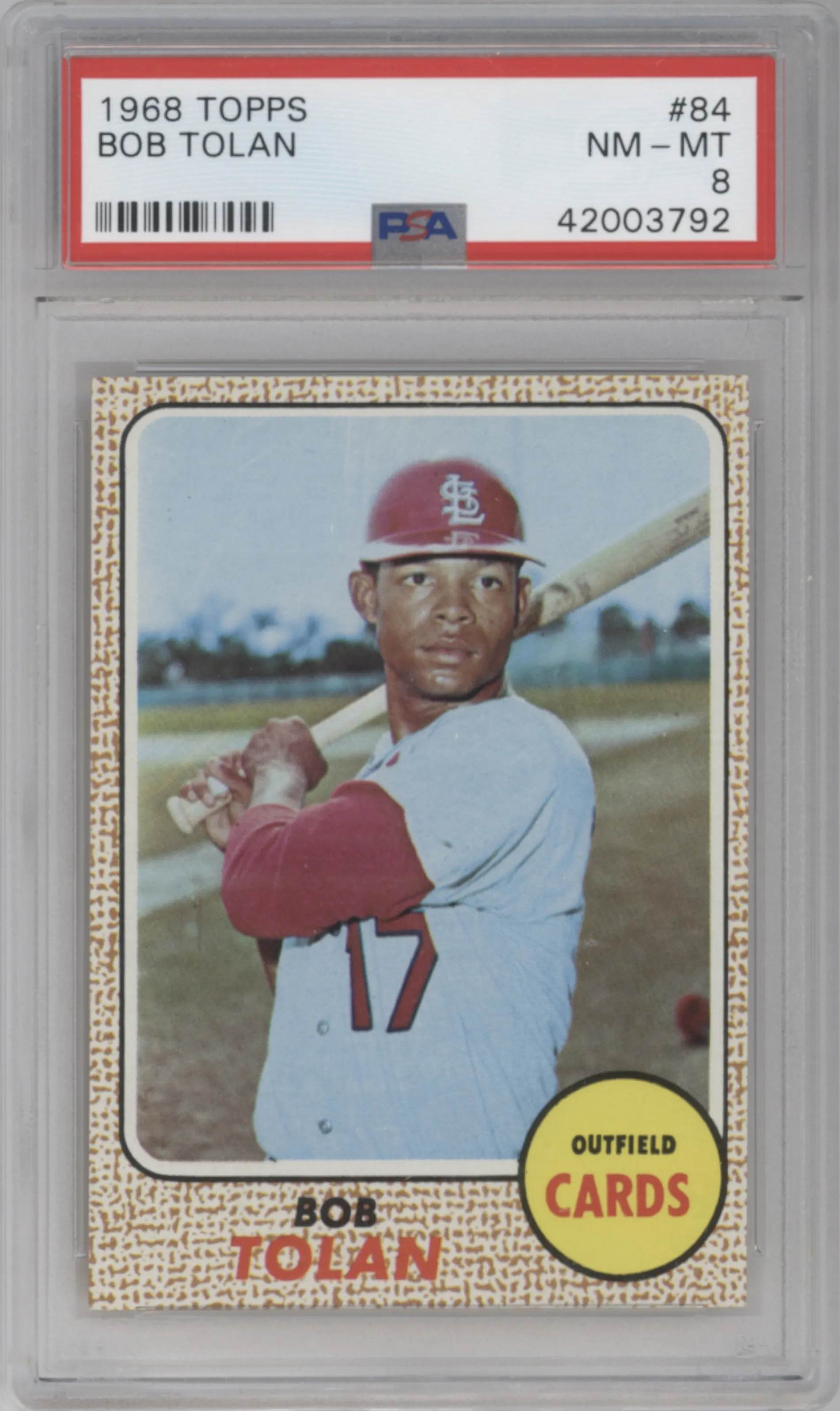 1968 Topps Bob Tolan #84 PSA 8