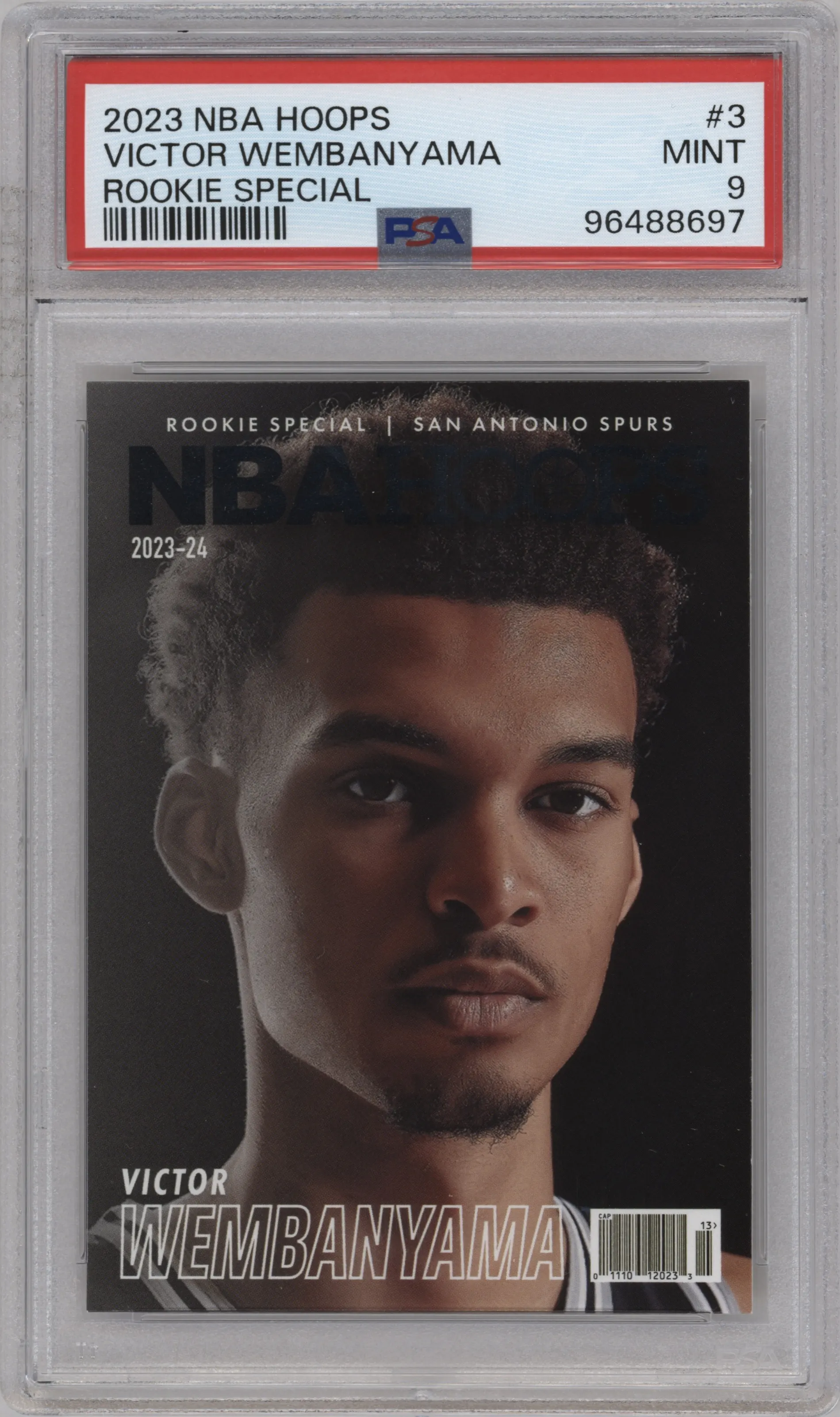 2023 Panini NBA Hoops Rke.Special Victor Wembanyama #3 PSA 9