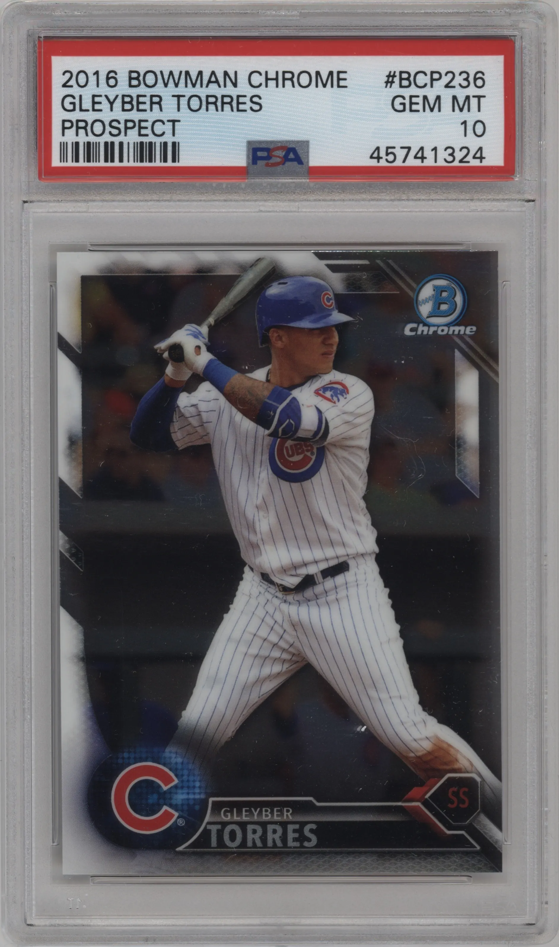 2016 Bowman Chrome Prospect Gleyber Torres PSA 10