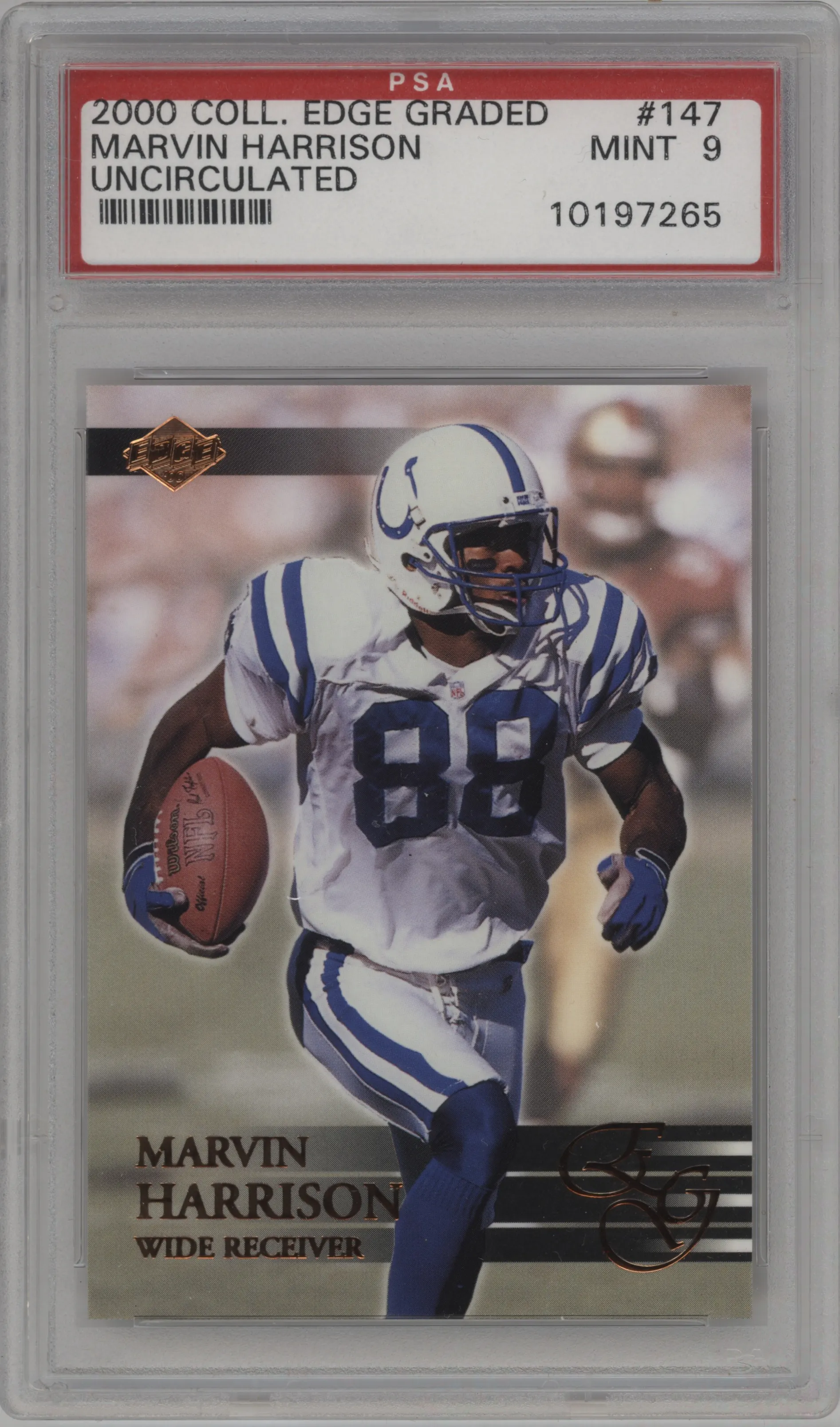 2000 Collector's Edge EG Marvin Harrison Uncirculated PSA 9