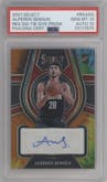 Alperen Sengun from the 2021-22 Panini Select set featuring a Tie-Dye parallel graded by PSA and given an overall grade of 10.