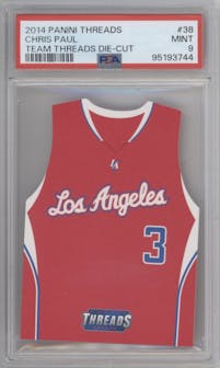 Chris Paul from the 2014-15 Panini Threads set graded by PSA and given an overall grade of 9.