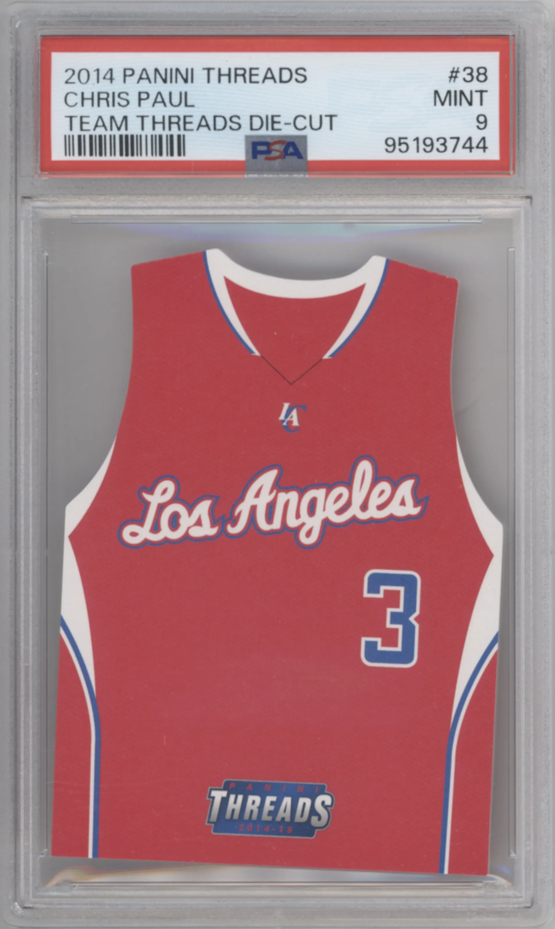 2014 Panini Threads Team Threads Die-Cut Chris Paul #38 PSA 9