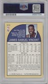 Sam Vincent from the 1990-91 NBA Hoops set graded by PSA and given an overall grade of 10.