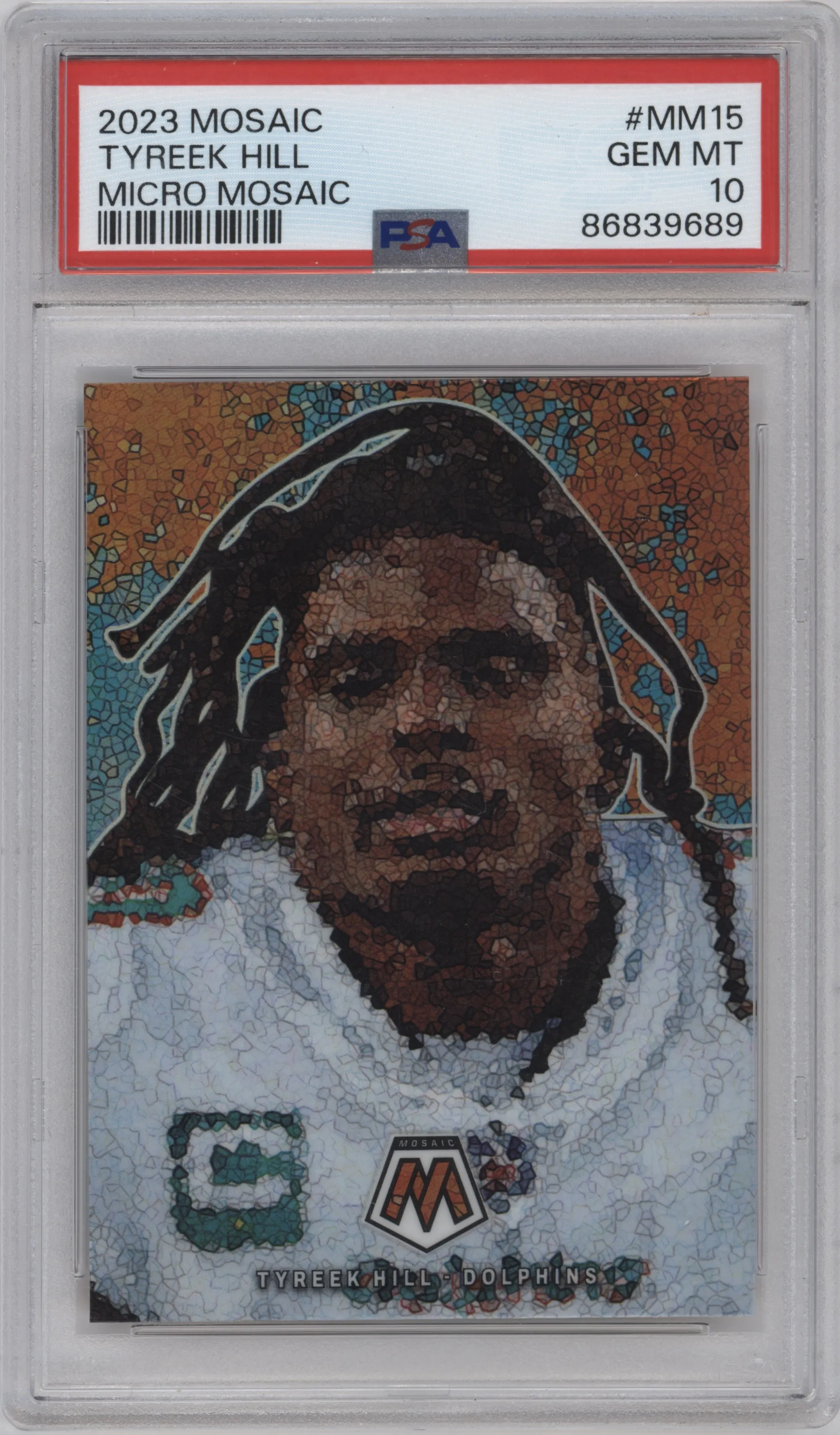 2023 Panini Mosaic Micro Mosaic Tyreek Hill PSA 10
