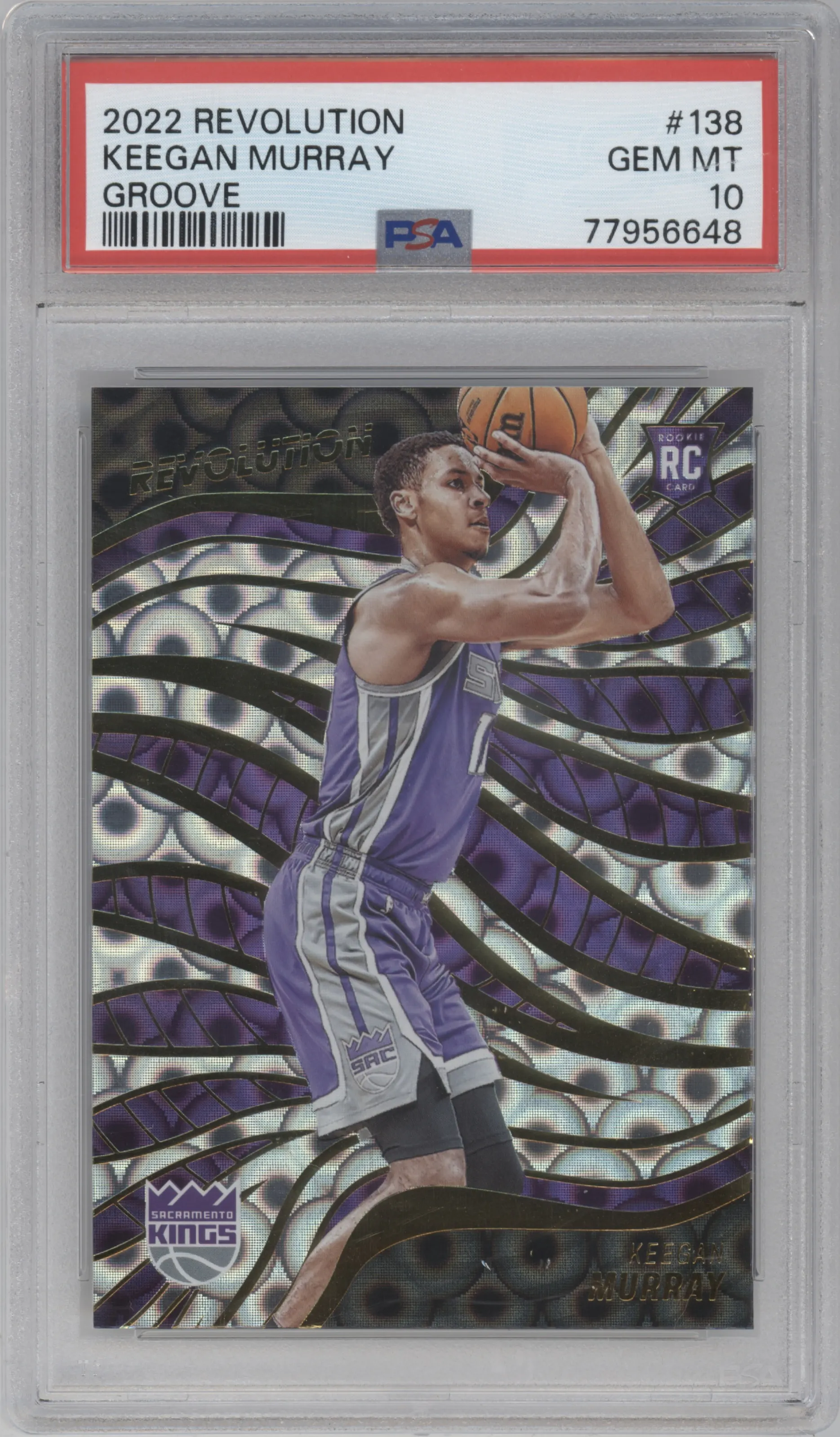 2022 Panini Revolution Keegan Murray Groove PSA 10