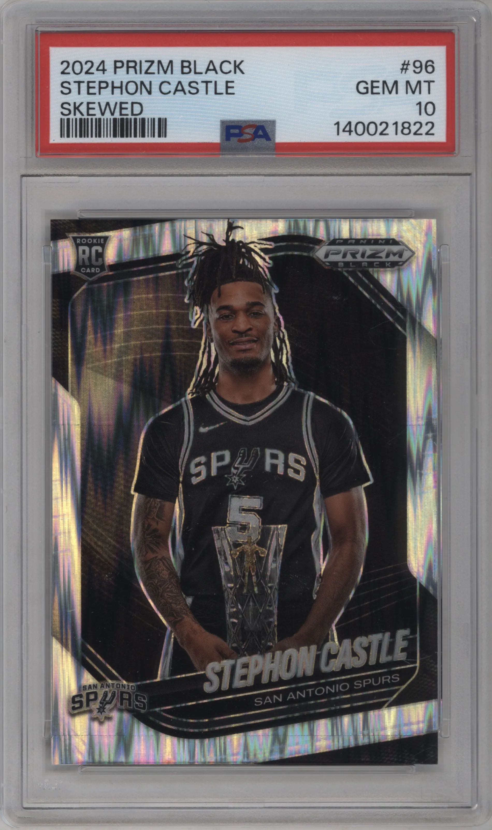 2024 Panini Prizm Black Stephon Castle Skewed Prizm #96 PSA 10