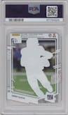Tommy DeVito from the 2023 Clearly Donruss set graded by PSA and given an overall grade of 10.