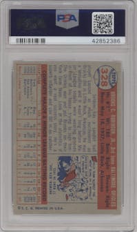 Brooks Robinson from the 1957 Topps set graded by PSA and given an overall grade of 5.