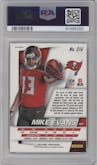 Mike Evans from the 2014 Panini Prizm set featuring a Silver Prizm parallel graded by PSA and given an overall grade of 9.