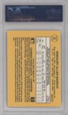 Greg Maddux from the 1987 Leaf set graded by PSA and given an overall grade of 8.