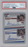 Amen Thompson/Ausar Thompson from the 2023-24 Donruss Optic set featuring a Holo parallel graded by PSA and given an overall grade of 10.