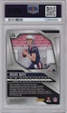 Drake Maye from the 2024 Panini Prizm set graded by PSA and given an overall grade of 10.