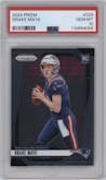 Drake Maye from the 2024 Panini Prizm set graded by PSA and given an overall grade of 10.