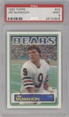 Jim McMahon  from the 1983 Topps set graded by PSA and given an overall grade of 9.