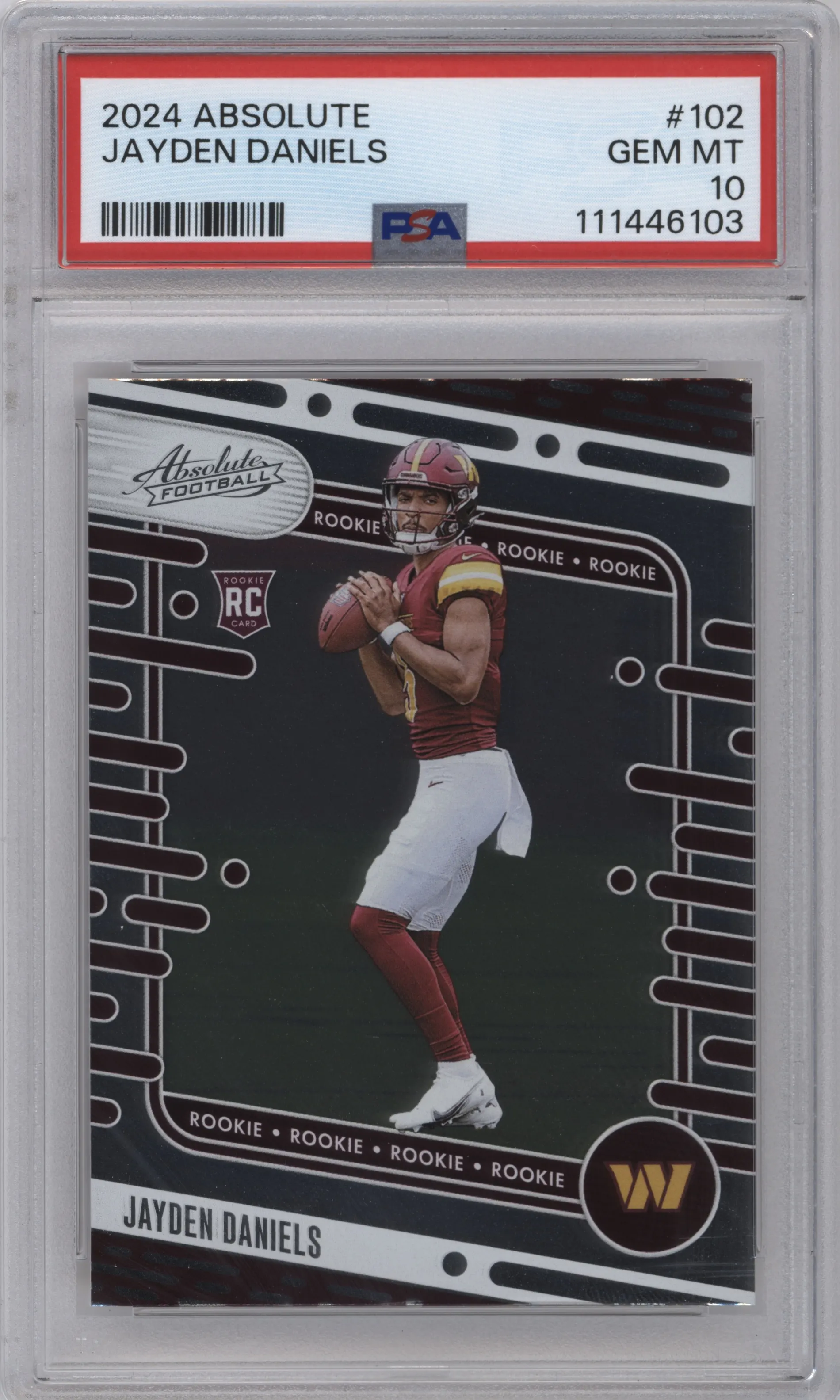 2024 Panini Absolute Jayden Daniels Retail PSA 10