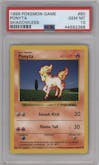 Ponyta from the 1999 Pokemon set graded by PSA and given an overall grade of 10.