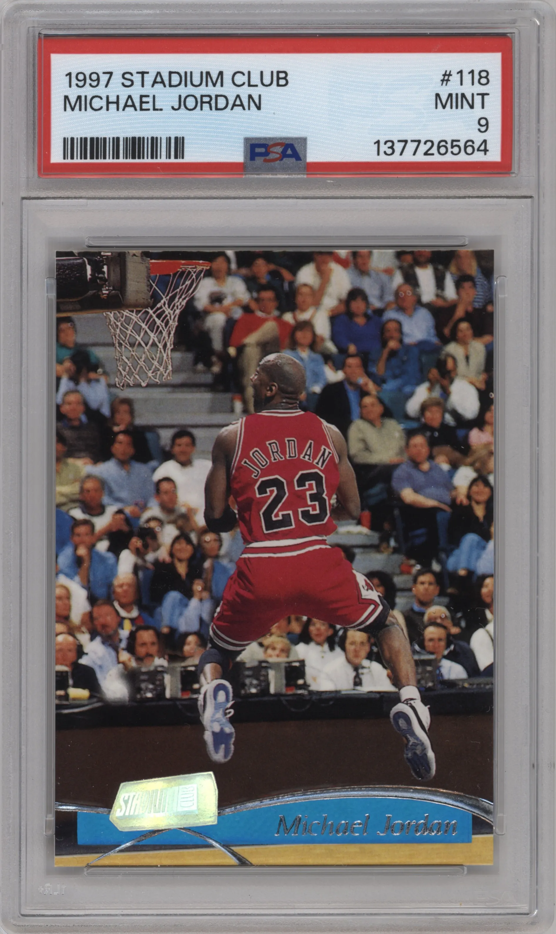 1997 Topps Stadium Club Michael Jordan #118 PSA 9