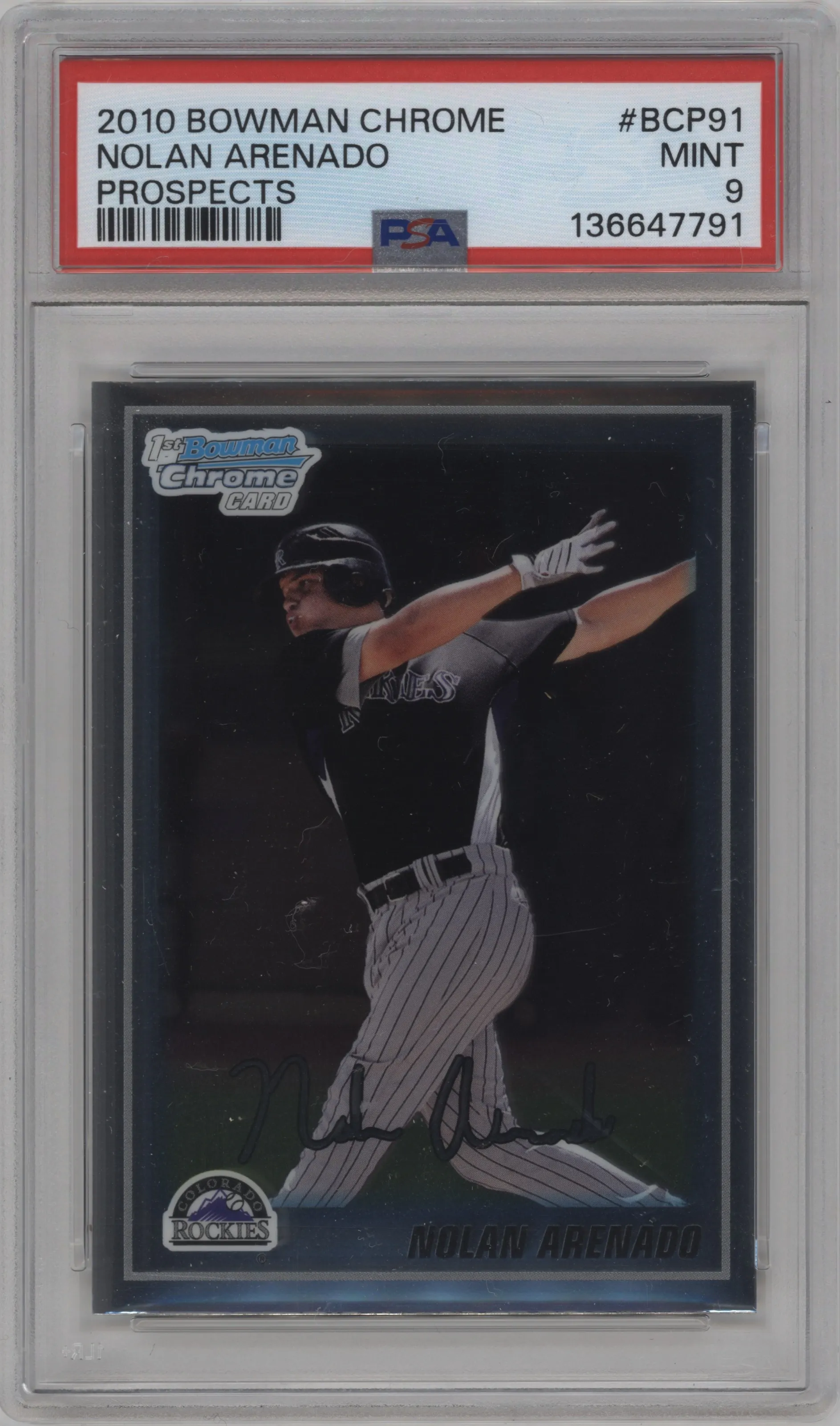 2010 Bowman Chrome Prospect Nolan Arenado #BCP91 PSA 9