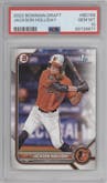 Jackson Holliday from the 2022 Bowman Draft set graded by PSA and given an overall grade of 10.