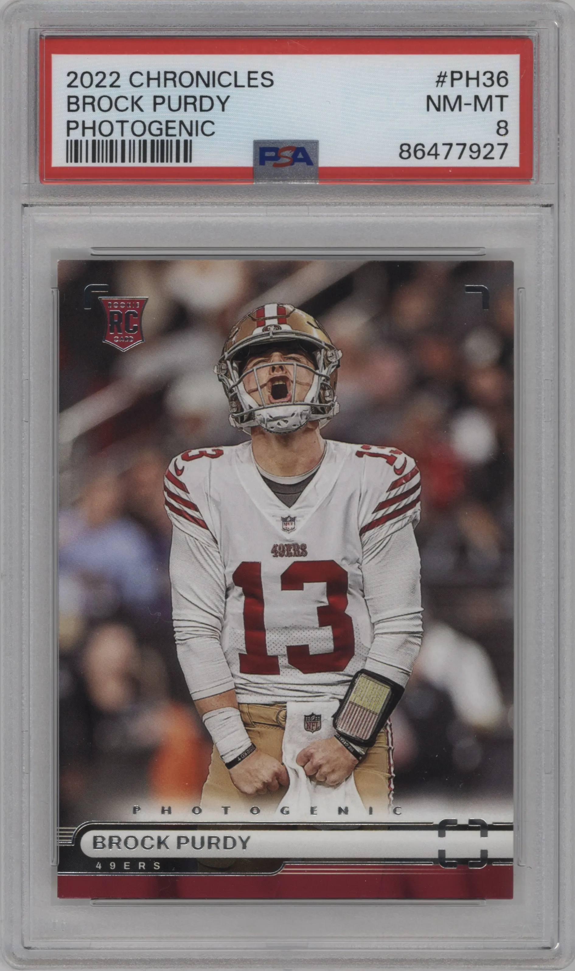 2022 Panini Chronicles Photogenic Brock Purdy #PH-36 PSA 8