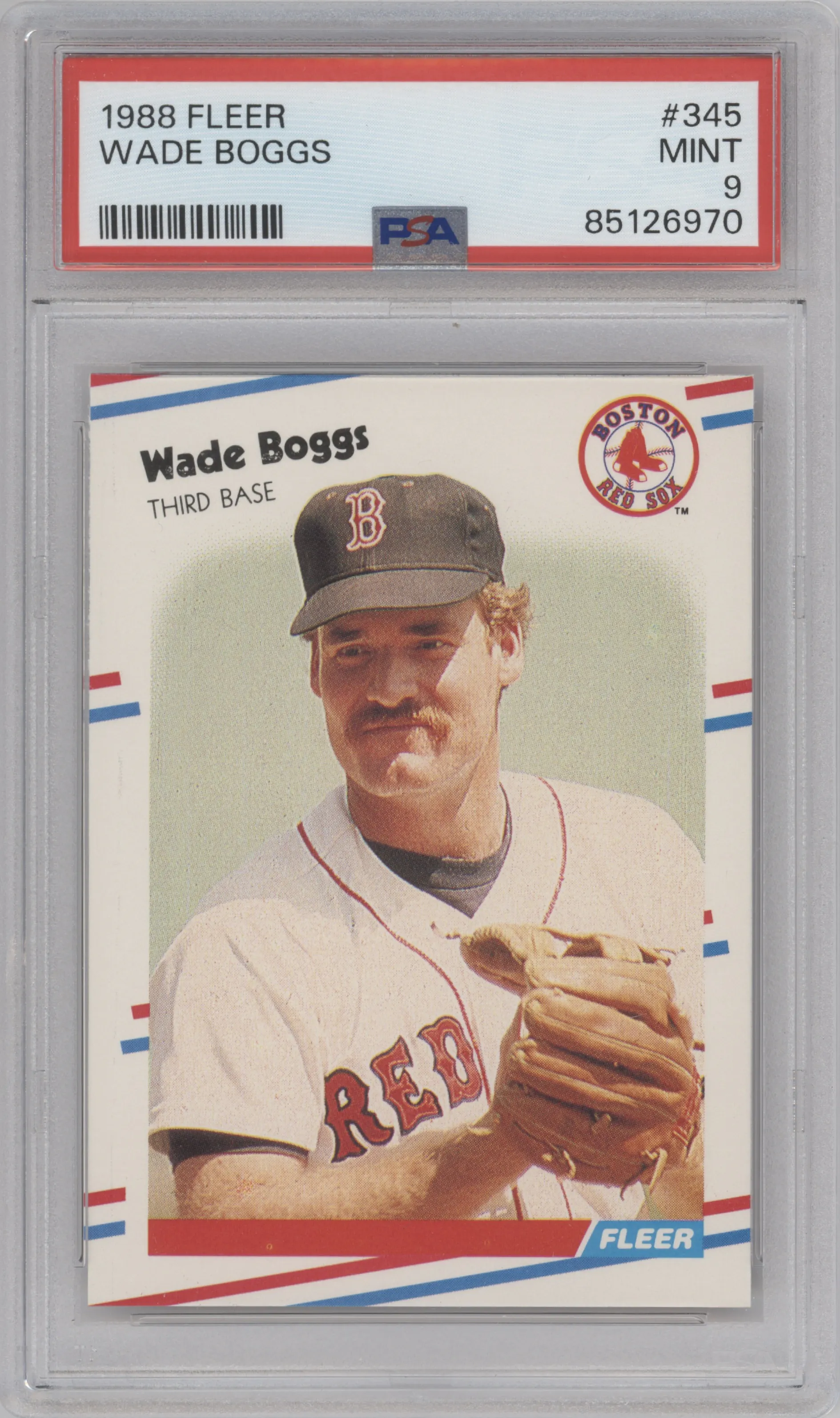 1988 Fleer Wade Boggs PSA 9