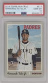 Fernando Tatis Jr. from the 2019 Topps Heritage HN set graded by PSA and given an overall grade of 10.