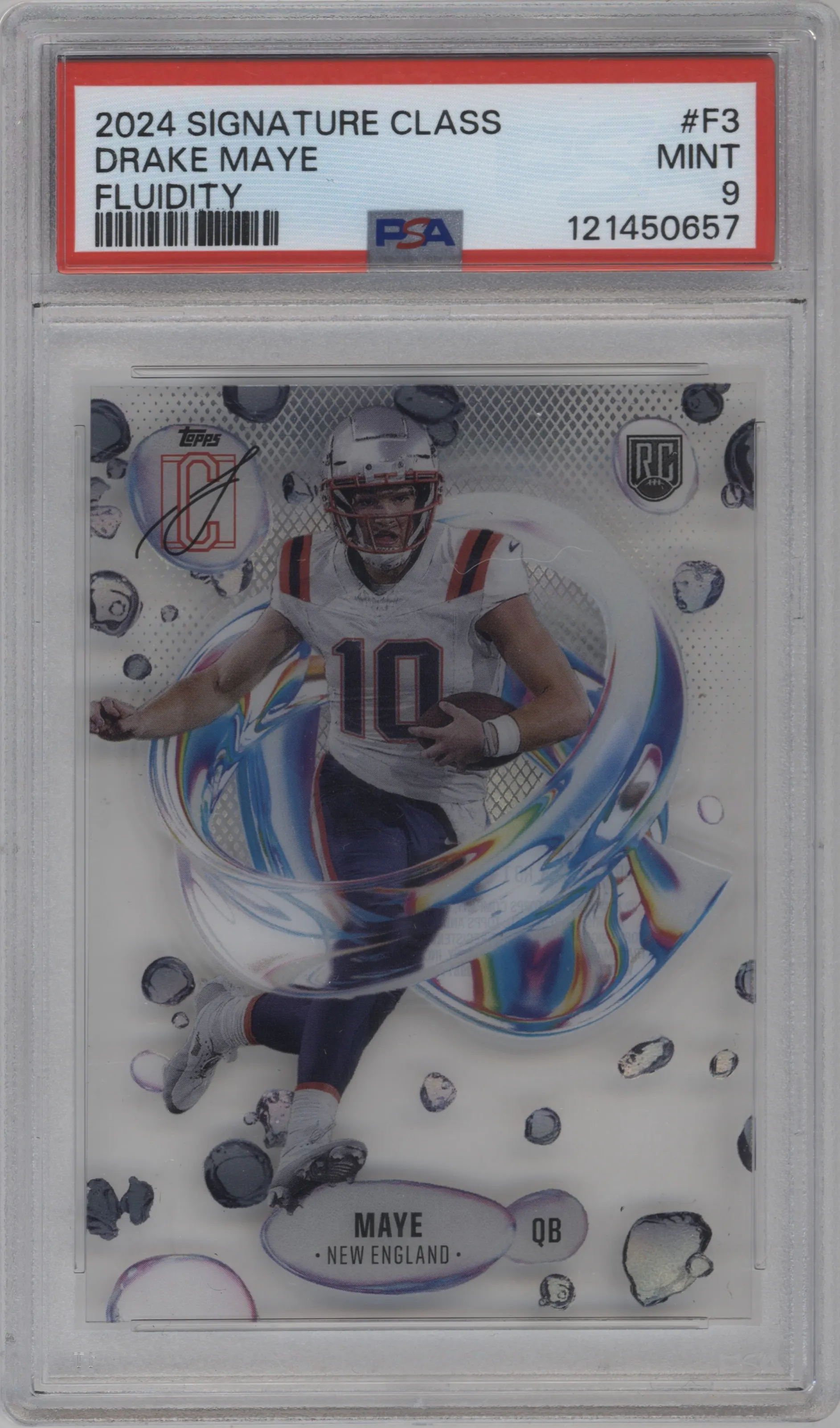 2024 Topps Signature Class Fluidity Drake Maye #F-3 PSA 9