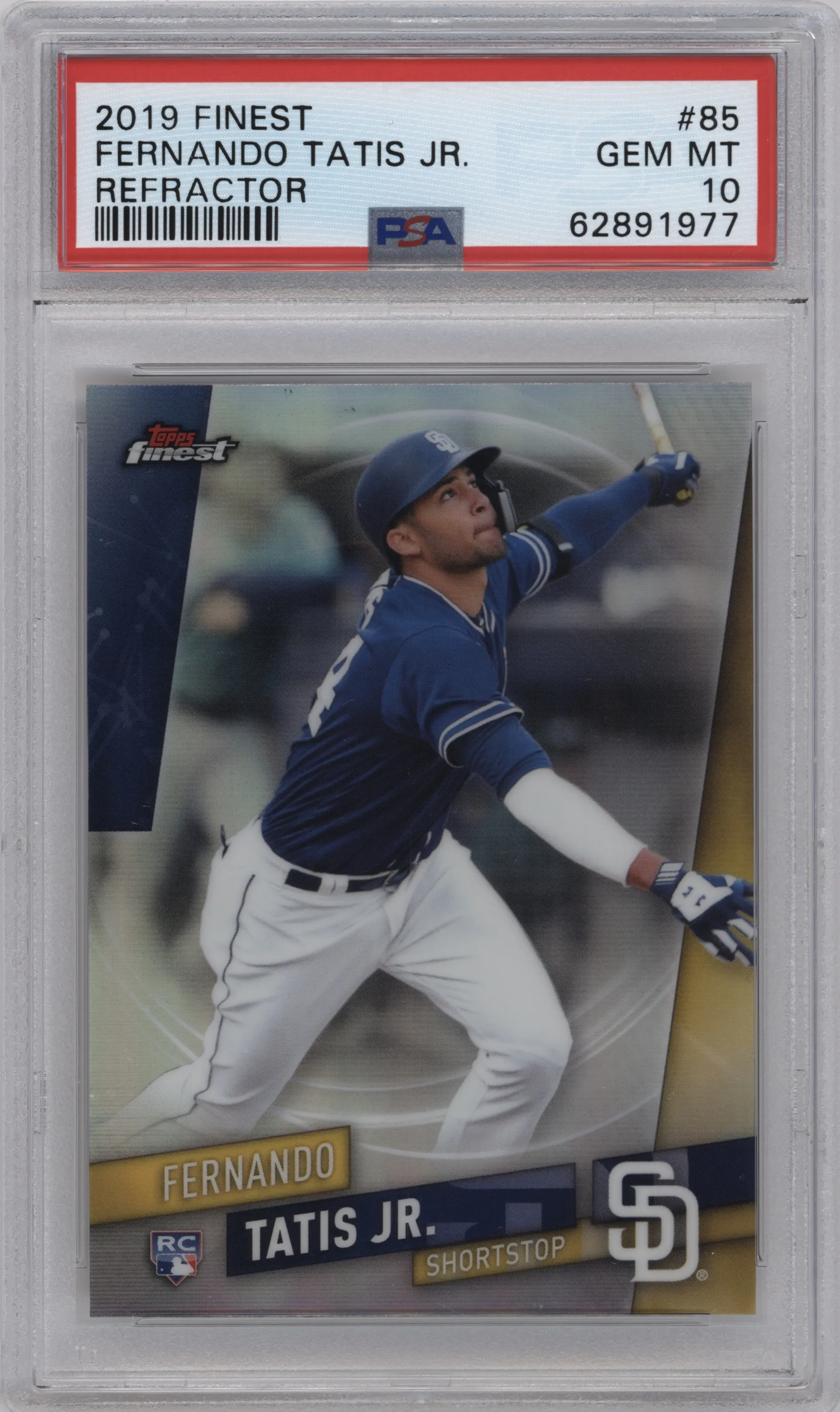 2019 Topps Finest Fernando Tatis Jr. Refractor PSA 10