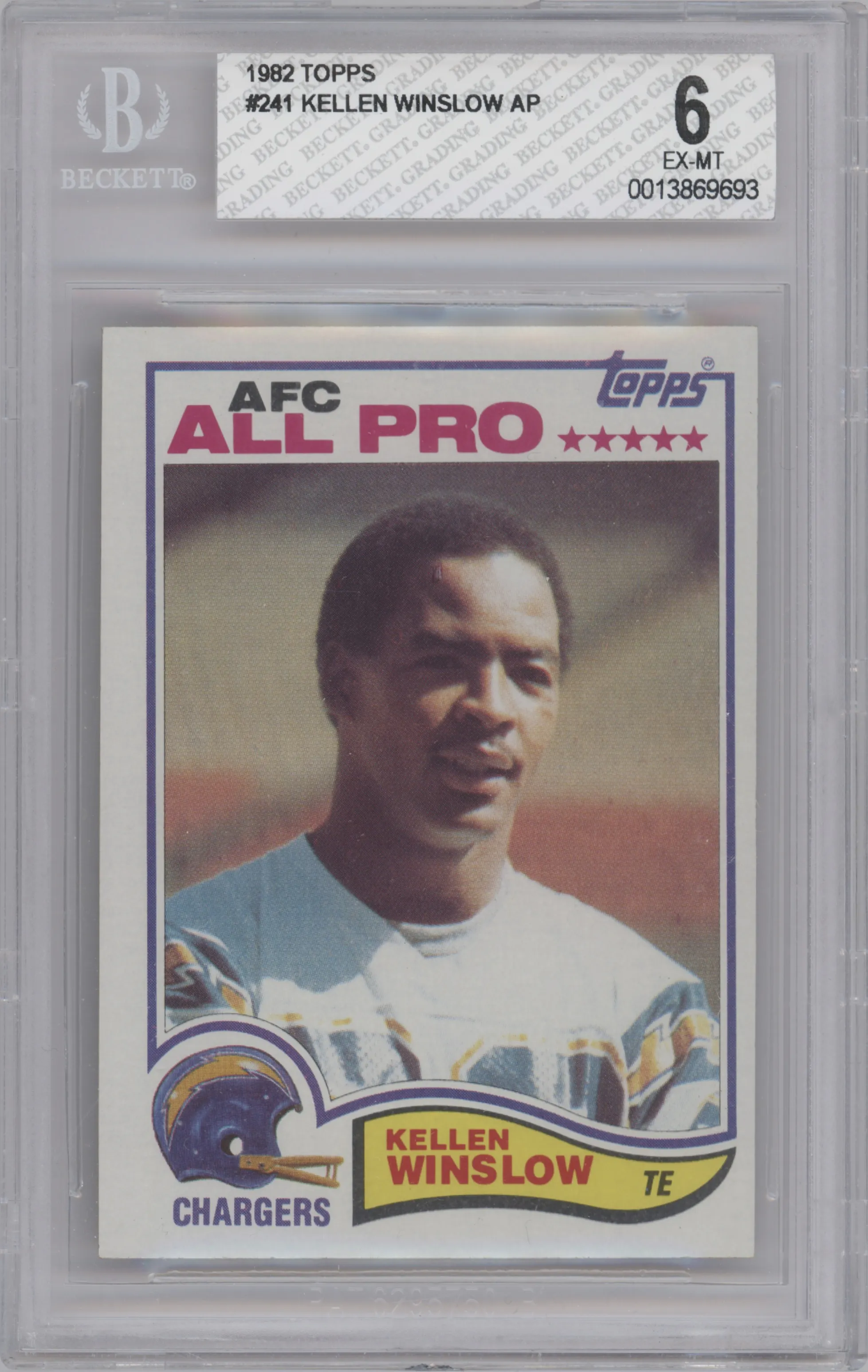 1982 Topps Kellen Winslow BGS 6