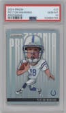 Peyton Manning from the 2024 Panini Prizm set graded by PSA and given an overall grade of 10.