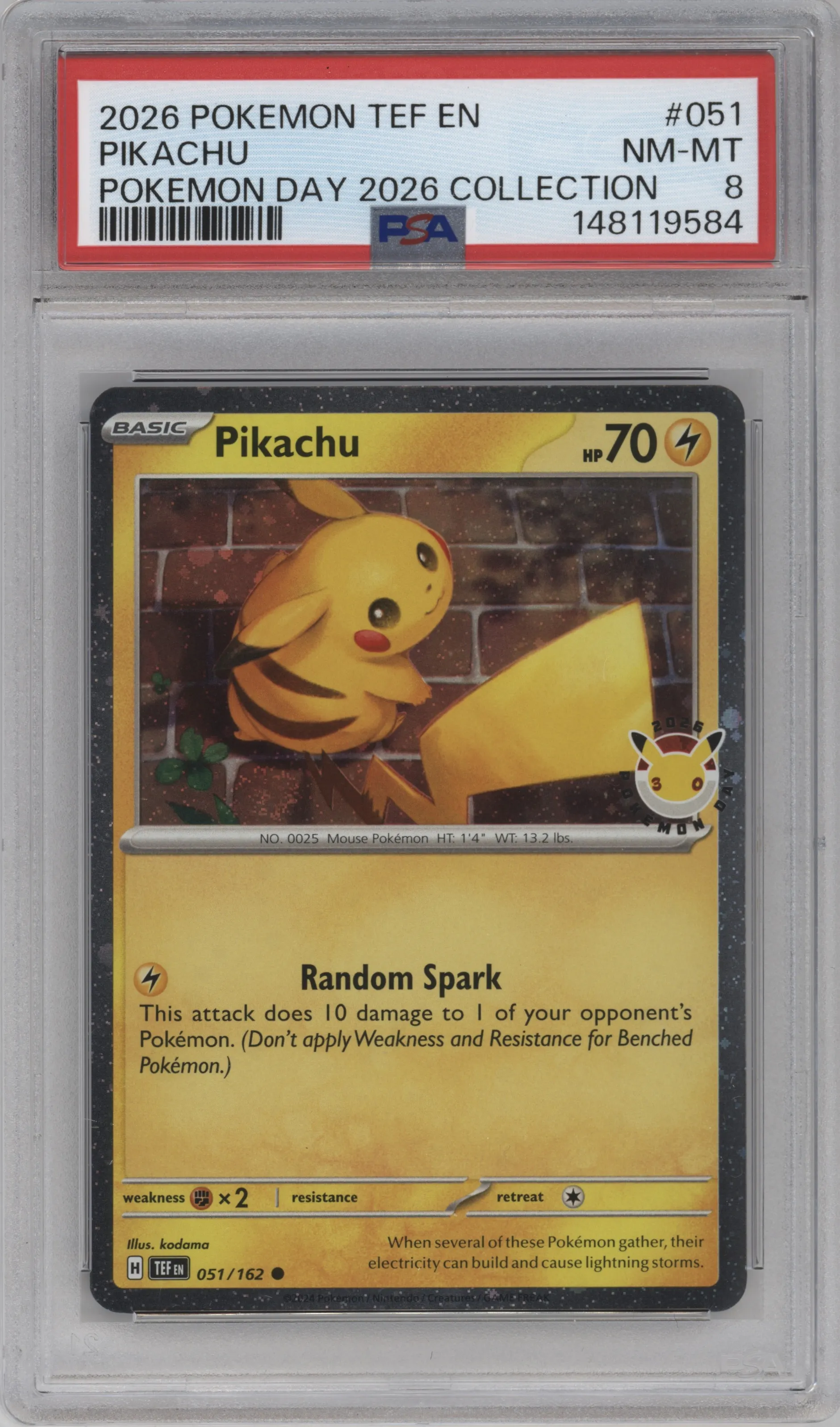 2026 Pokemon Day Collection Pikachu Day Collection PSA 8