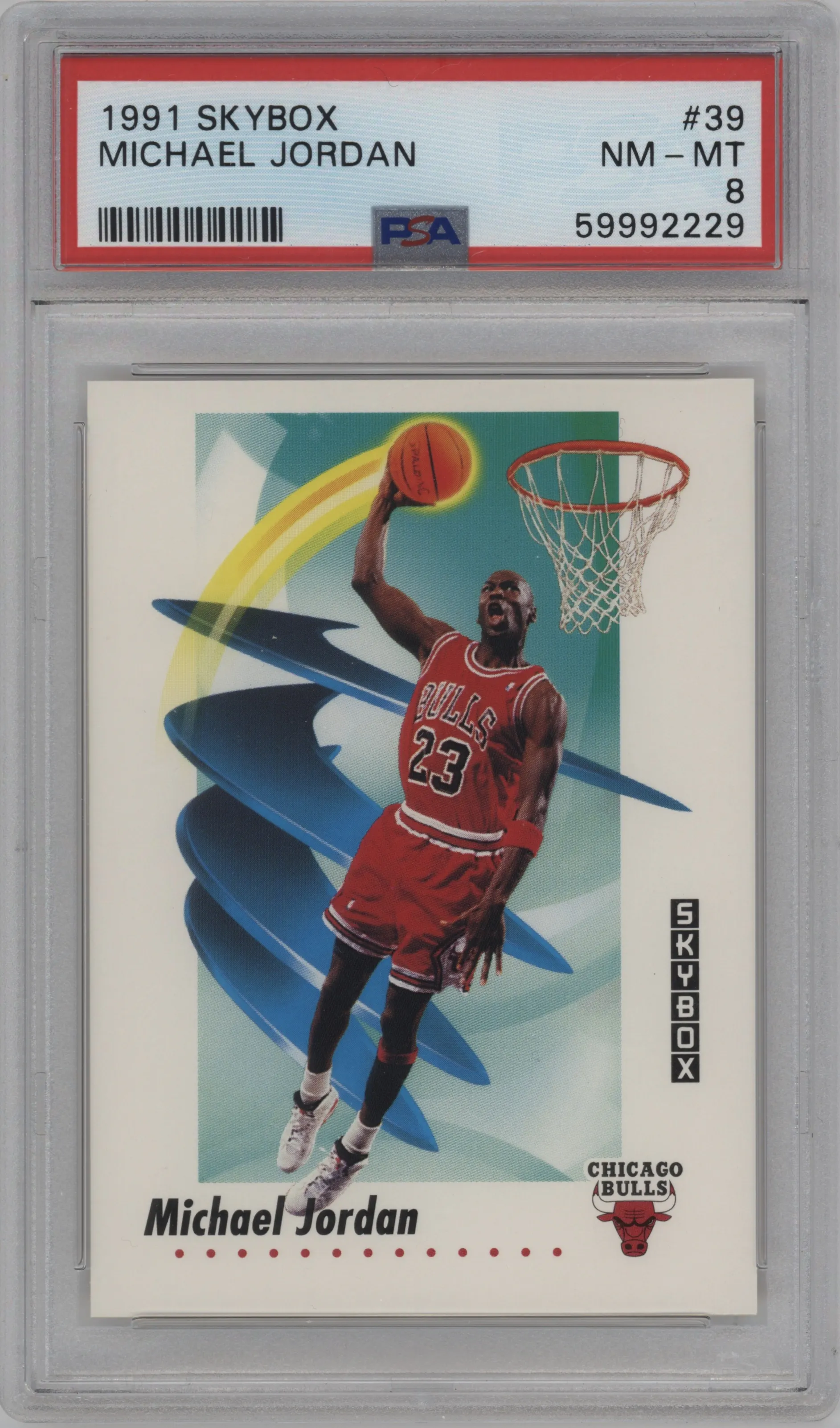 1991 Skybox Michael Jordan #39 PSA 8
