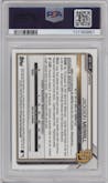 Jackson Merrill from the 2021 Bowman Draft set featuring a Refractor parallel graded by PSA and given an overall grade of 9.