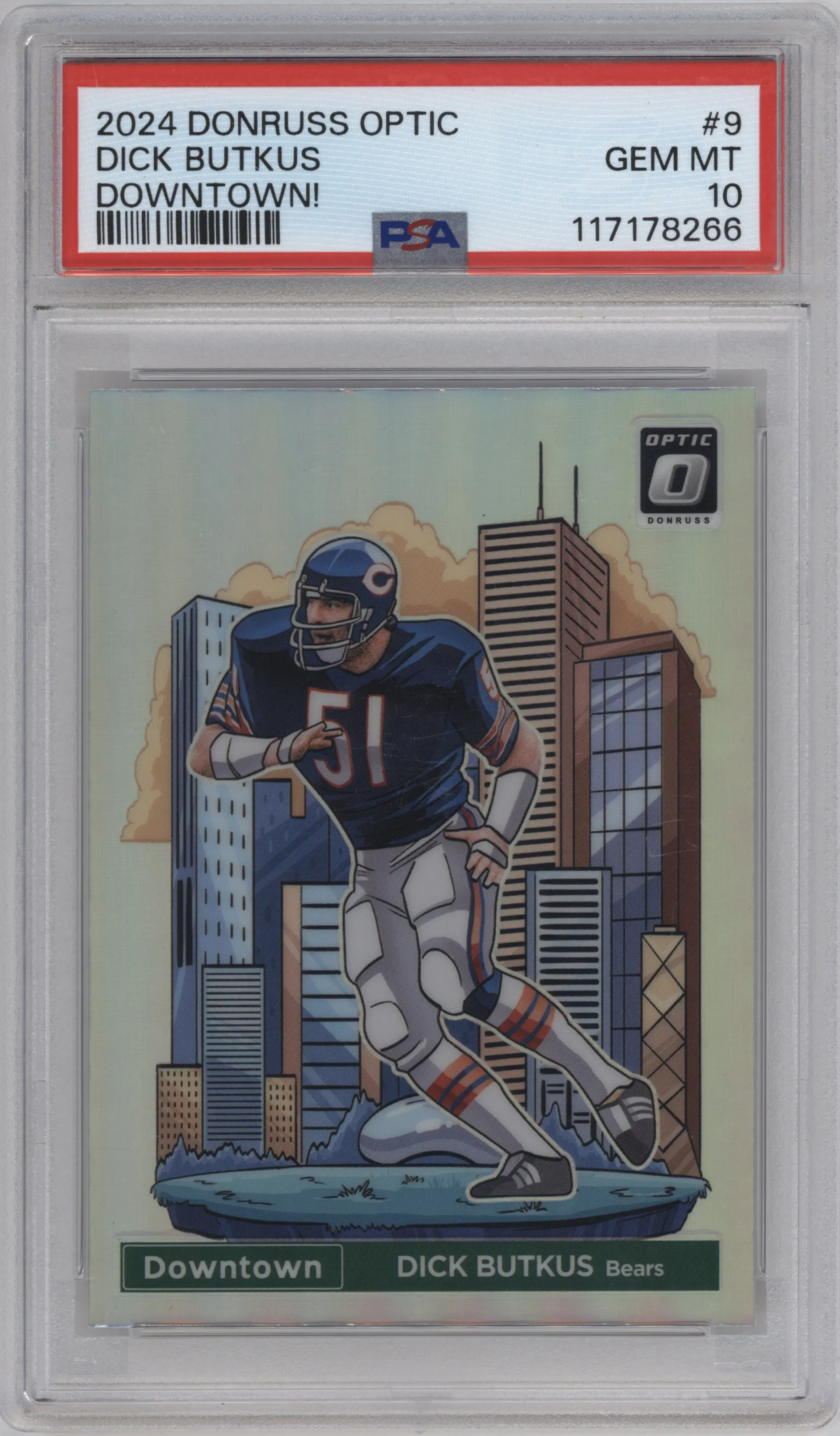 2024 Donruss Optic Downtown! Dick Butkus #9 PSA 10