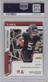 Drake London from the 2022 Panini Mosaic set featuring a Purple Mosaic parallel graded by PSA and given an overall grade of 10.