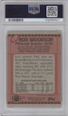 Rod Woodson from the 1990 Topps set featuring a Disclaimer Back parallel graded by PSA and given an overall grade of 10.