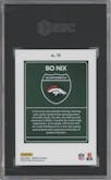 Bo Nix from the 2024 Donruss set graded by SGC and given an overall grade of 10.