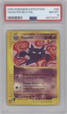 Haunter from the 2002 Pokemon E-CARD set graded by PSA and given an overall grade of 8.