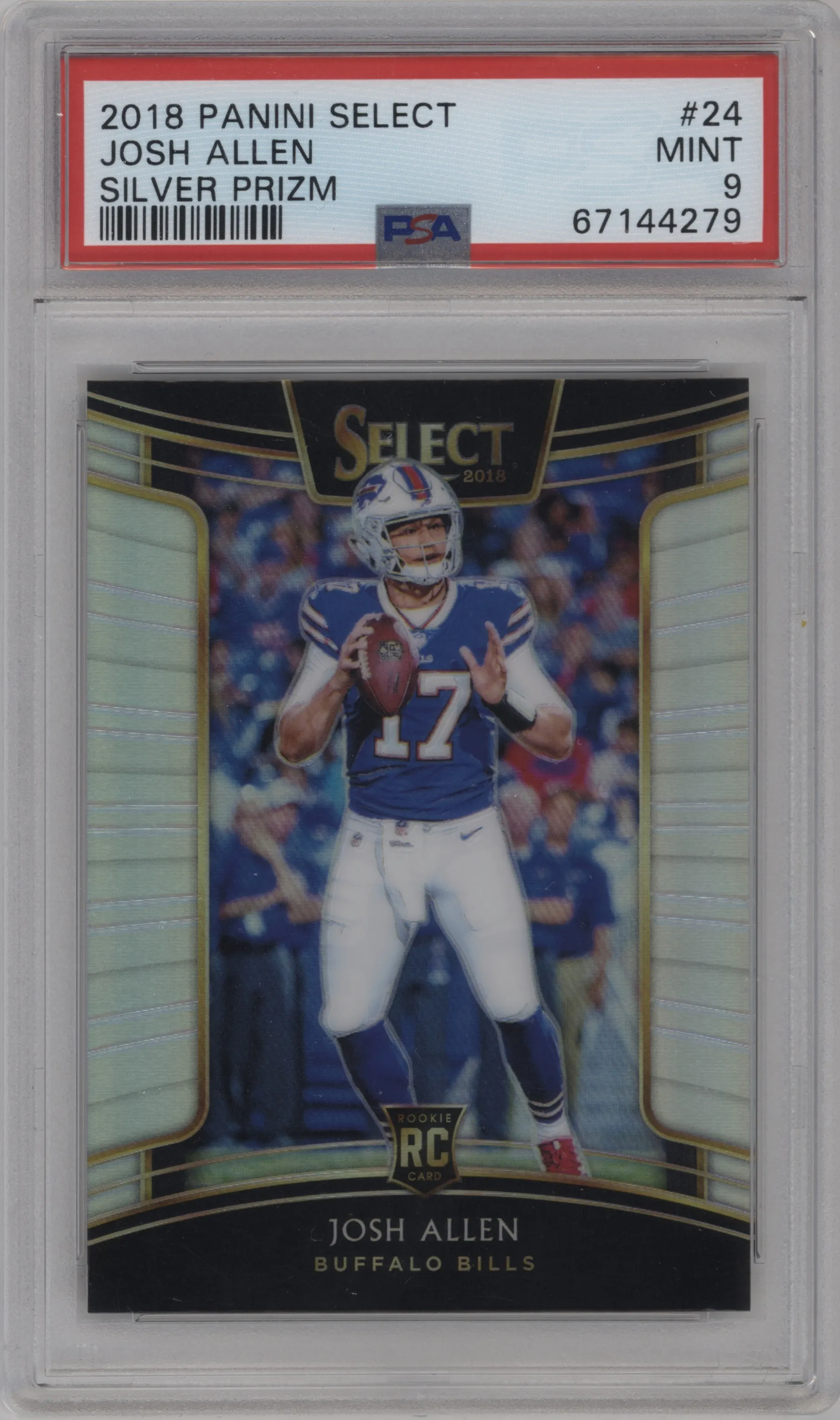 2018 Panini Select Josh Allen Silver Prizm #24 PSA 9