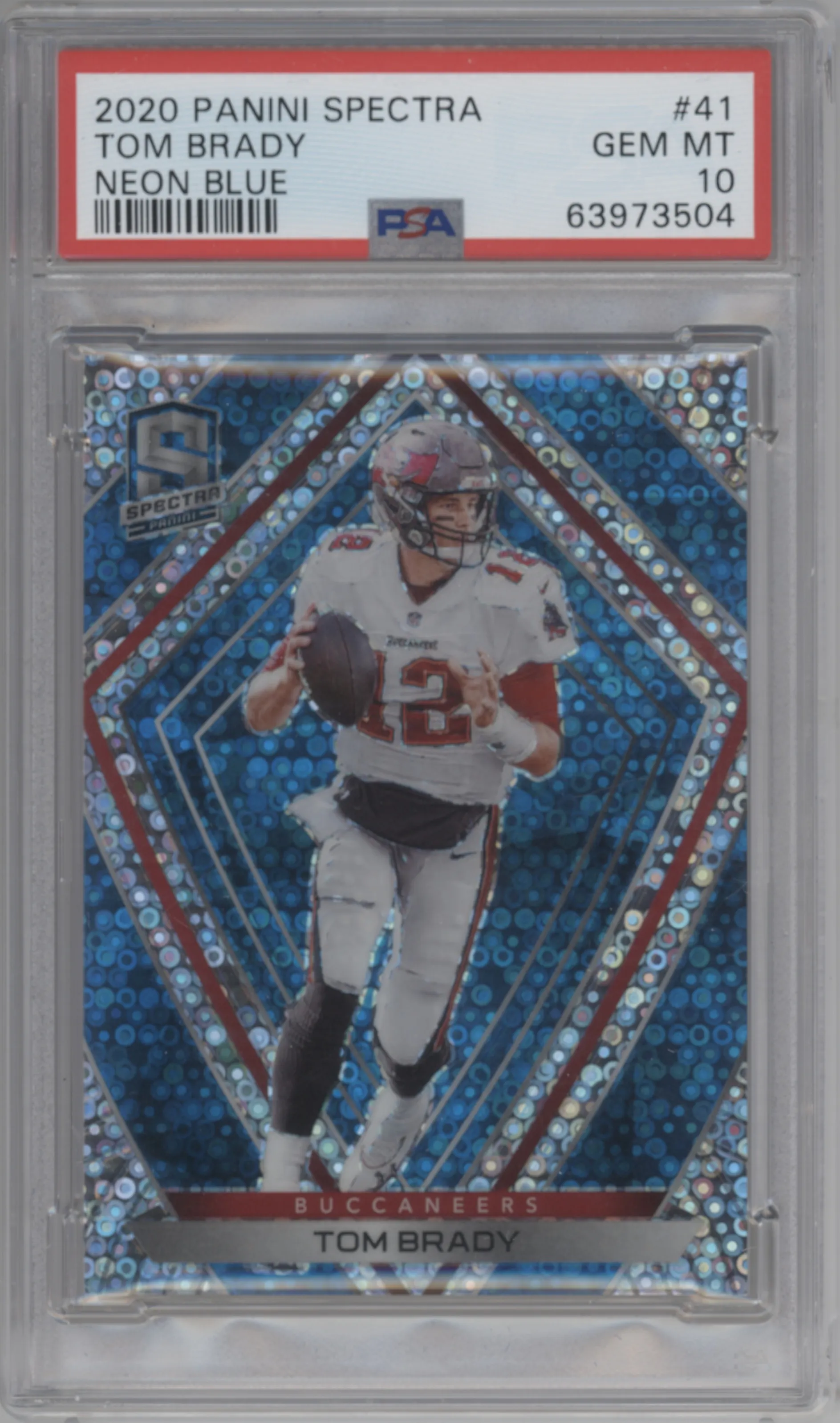 2020 Panini Spectra Tom Brady Neon Blue #41 PSA 10