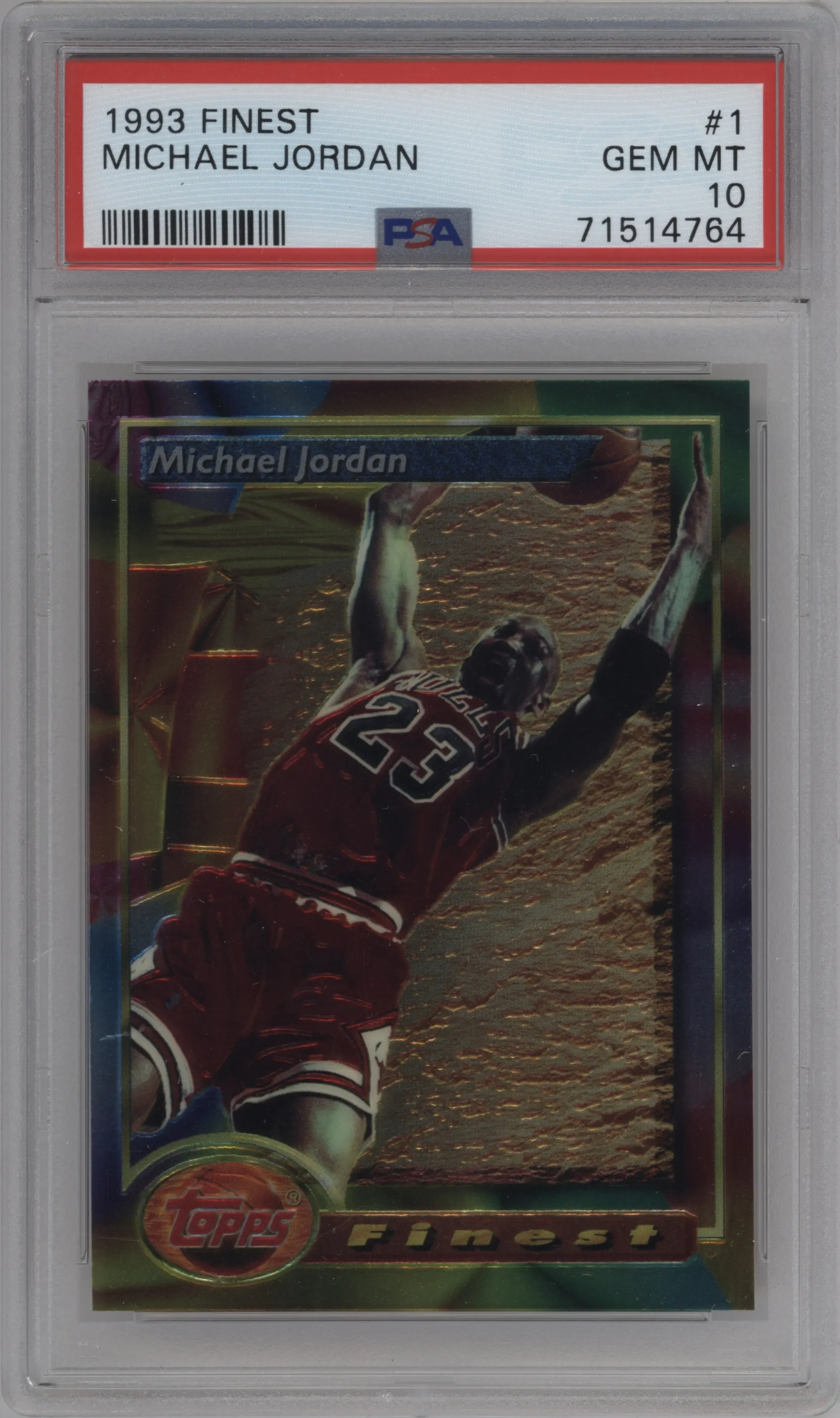 1993 Topps Finest Michael Jordan #1 PSA 10