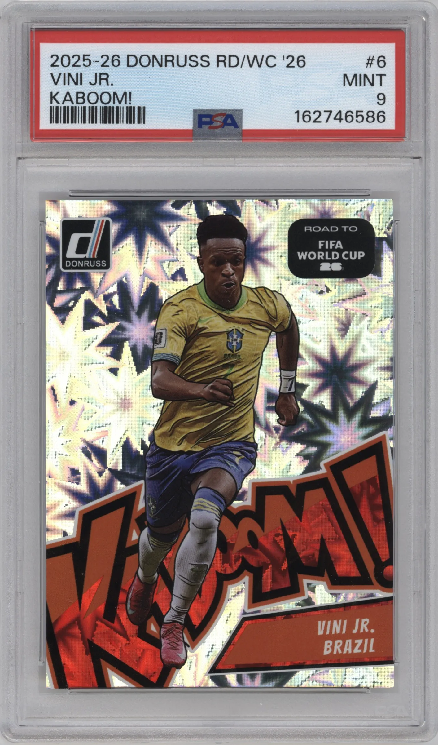 2025 Donruss Road to FIFA World Cup Kaboom! Vini Jr. #6 PSA 9