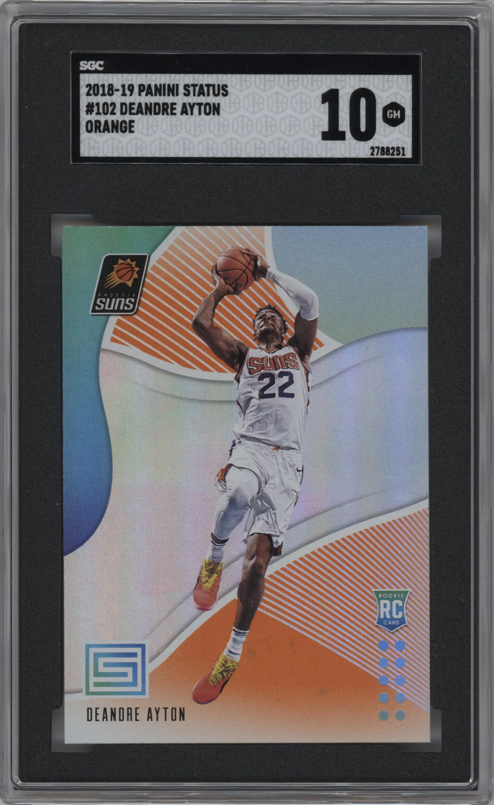 2018 Panini Status Deandre Ayton Orange SGC 10