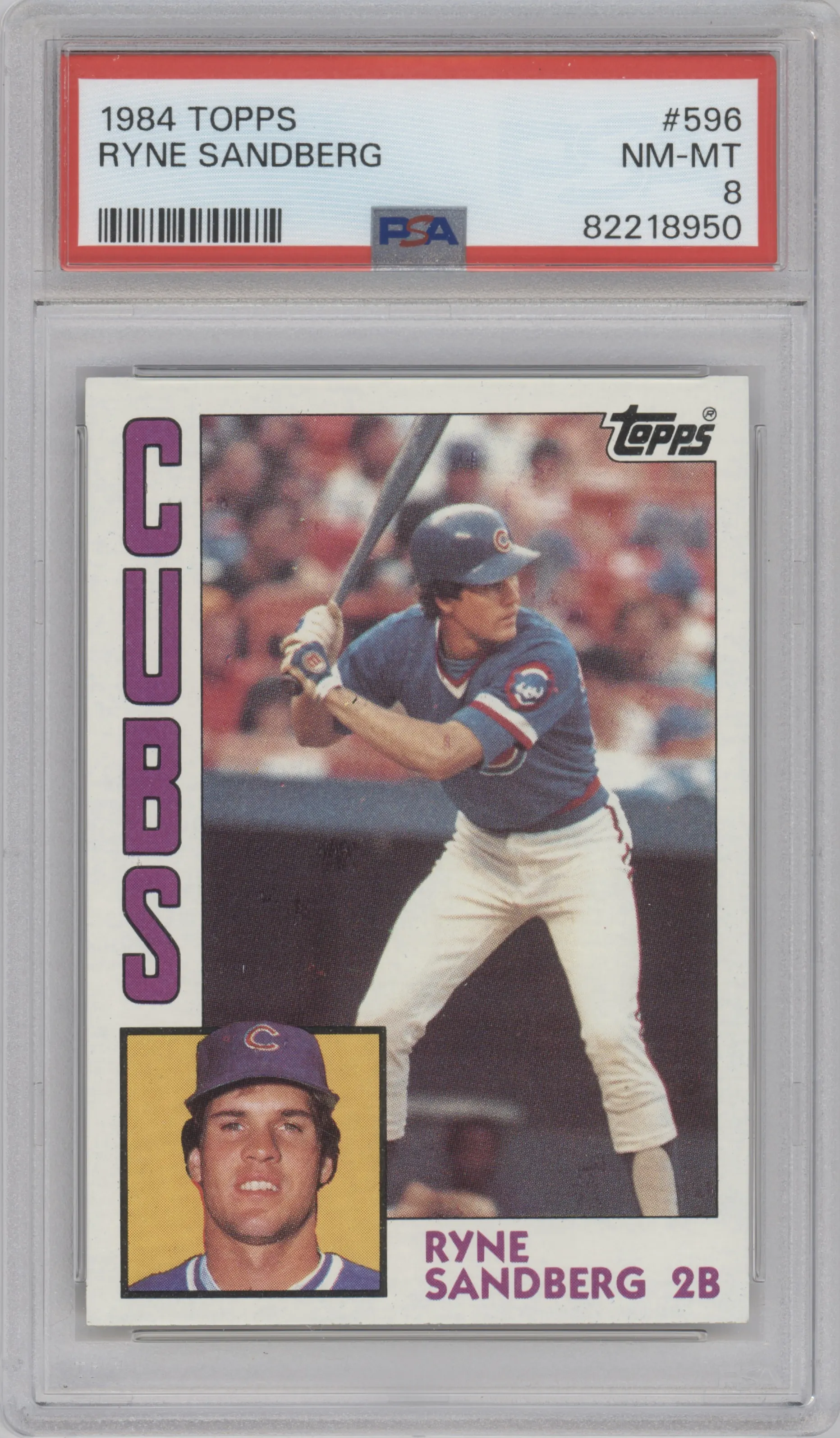 1984 Topps Ryne Sandberg PSA 8