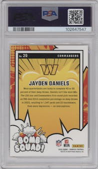 Jayden Daniels from the 2024 Donruss set graded by PSA and given an overall grade of 10.