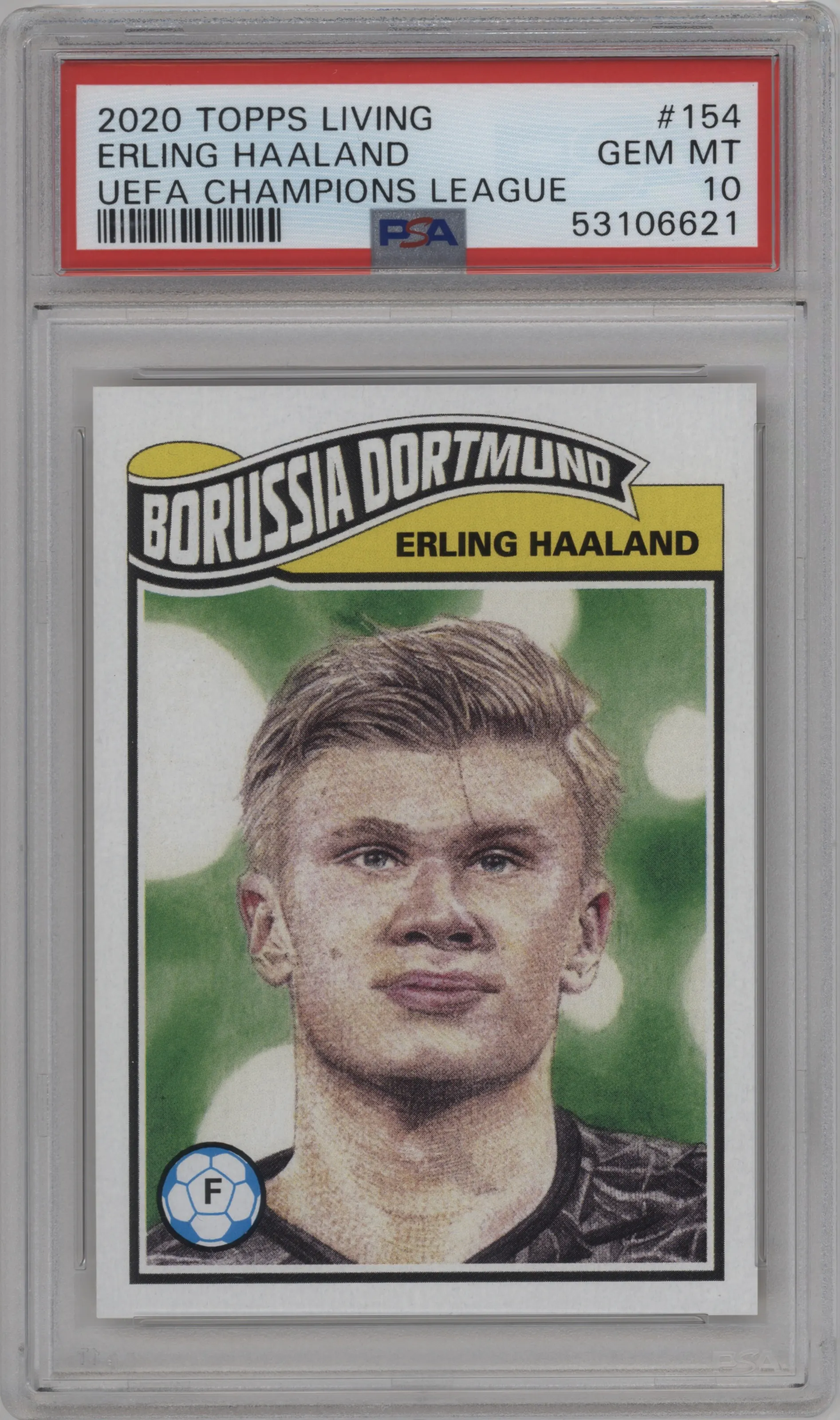 2020 Ultimate Topps Living Set UEFA CL 2020 Erling Haaland #154 PSA 10