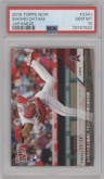 Shohei Ohtani from the 2018 Topps Now set graded by PSA and given an overall grade of 10.