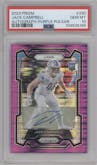 Jack Campbell from the 2023 Panini Prizm set featuring a Purple Pulsar parallel graded by PSA and given an overall grade of 10.