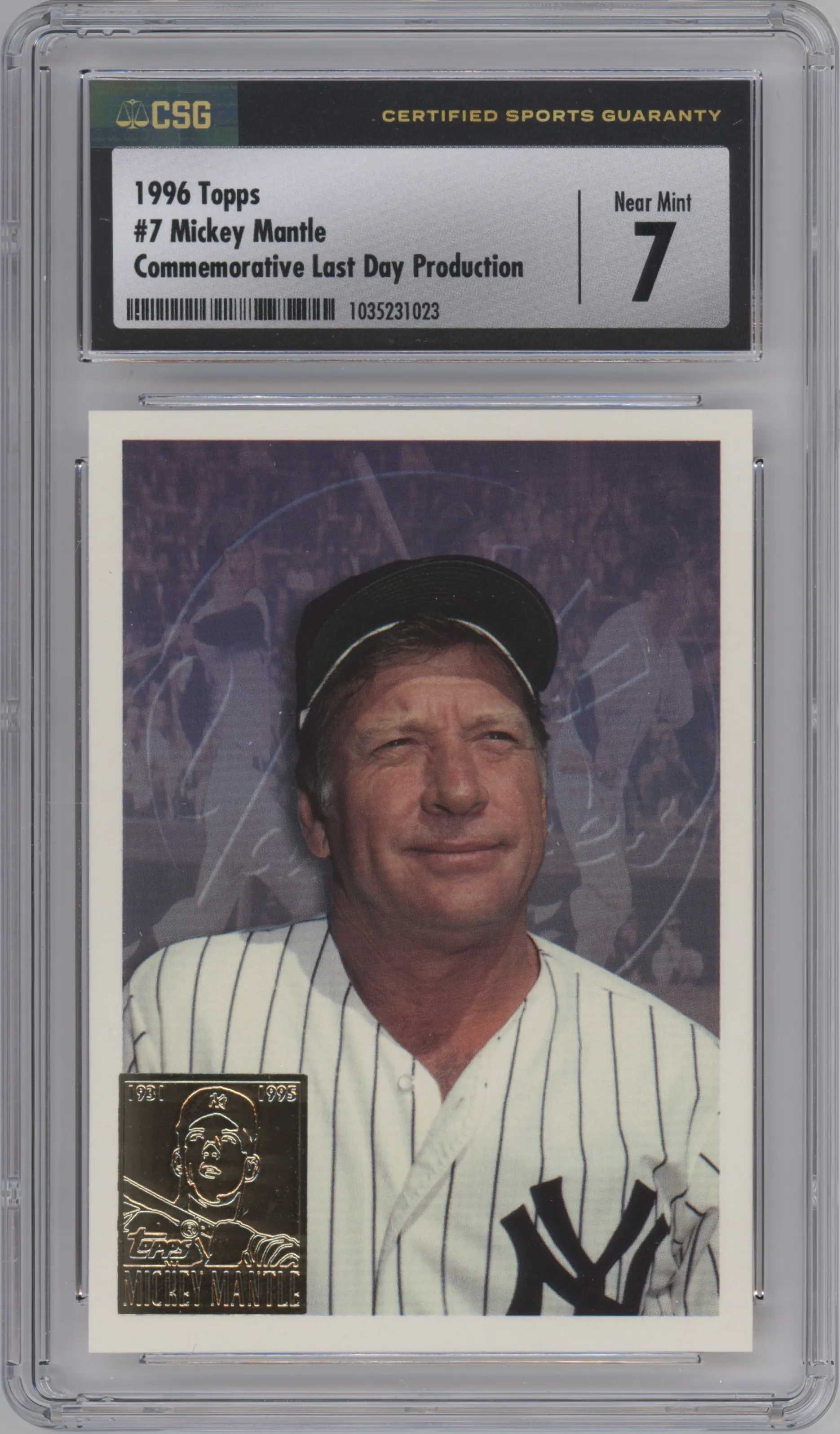1996 Topps Mickey Mantle CGC 7